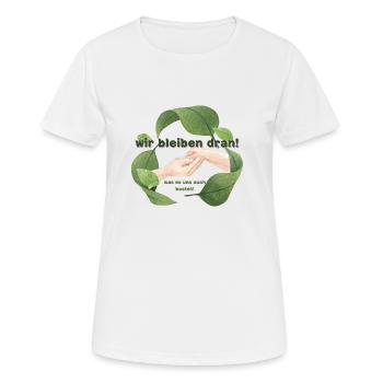 umwelt - Frauen T-Shirt atmungsaktiv - Weiß - Vorne - AI Model Female 172 dark (172cm)
