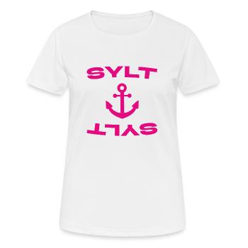 Sylt - Mer du Nord - Allemagne - Kampen - Île - T-shirt respirant Femme - blanc - Devant - AI Model Female 172 dark (172cm)
