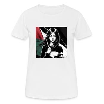 Palästina - Frauen T-Shirt atmungsaktiv - Weiß - Vorne - AI Model Female 172 dark (172cm)