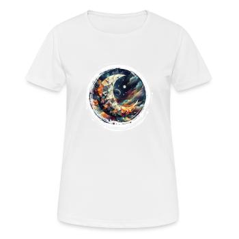 Moon Vector Triangles Space Nebula - Women's Breathable T-Shirt - white - Front - AI Model Female 172 dark (172cm)
