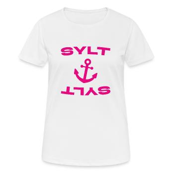 Sylt - Mer du Nord - Allemagne - Kampen - Île - T-shirt respirant Femme - blanc - Devant - AI Model Female 172 dark (172cm)