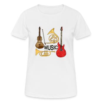 Musikinstrumente - Frauen T-Shirt atmungsaktiv - Weiß - Vorne - AI Model Female 172 dark (172cm)