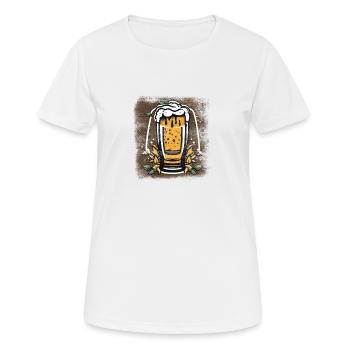 Kühles Blondes Bier - Frauen T-Shirt atmungsaktiv - Weiß - Vorne - AI Model Female 172 dark (172cm)