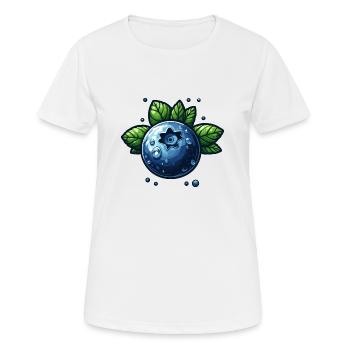 Blueberries wet berry - Women's Breathable T-Shirt - white - Front - AI Model Female 172 dark (172cm)