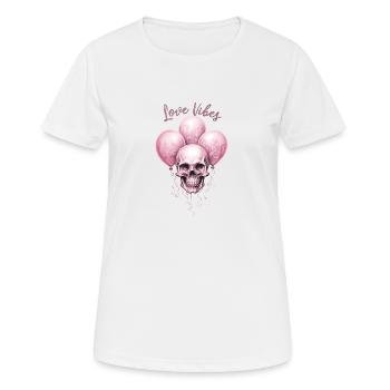 Love Vibes Valentine's Day Love February 14 Gothic - Women's Breathable T-Shirt - white - Front - AI Model Female 172 dark (172cm)