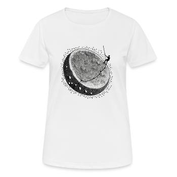 Handbemalter Kletterer - Frauen T-Shirt atmungsaktiv - Weiß - Vorne - AI Model Female 172 dark (172cm)