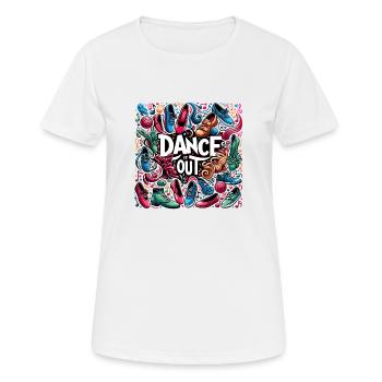 Rhythm in Motion - Women's Breathable T-Shirt - white - Front - AI Model Female 172 dark (172cm)