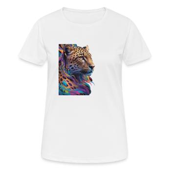 Leopard - Women's Breathable T-Shirt - white - Front - AI Model Female 172 dark (172cm)