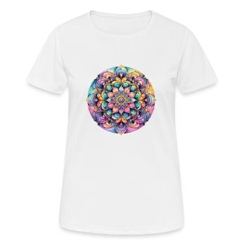 Eleganz der Farbblüte - Frauen T-Shirt atmungsaktiv - Weiß - Vorne - AI Model Female 172 dark (172cm)