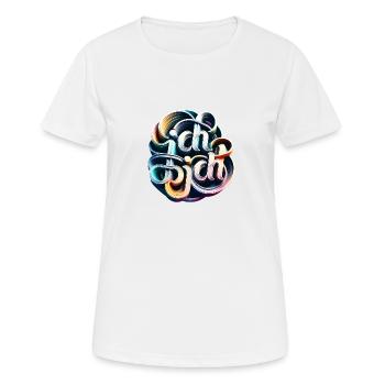 Selbstliebe im Wirbe - Frauen T-Shirt atmungsaktiv - Weiß - Vorne - AI Model Female 172 dark (172cm)