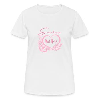 Kindergarten teacher with heart - Women's Breathable T-Shirt - white - Front - AI Model Female 172 dark (172cm)