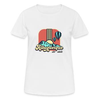 Albuquerque Rétro Montgolfière - T-shirt respirant Femme - blanc - Devant - AI Model Female 172 dark (172cm)