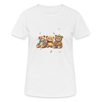 ours En peluche - T-shirt respirant Femme - blanc - Devant - AI Model Female 172 dark (172cm)
