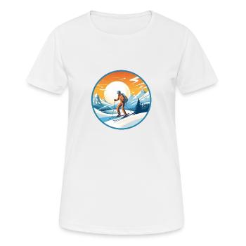 Snowy Summit - Women's Breathable T-Shirt - white - Front - AI Model Female 172 dark (172cm)