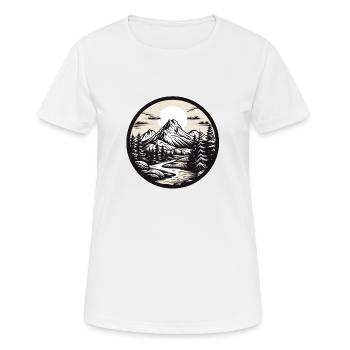 Snowy Peaks - Women's Breathable T-Shirt - white - Front - AI Model Female 172 dark (172cm)