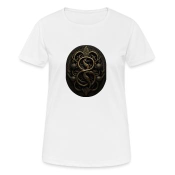 Mayan Black and Gold Monogram - Women's Breathable T-Shirt - white - Front - AI Model Female 172 dark (172cm)