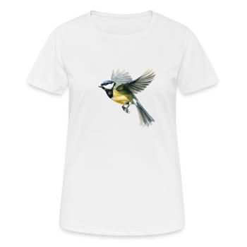 Mésange charbonnière - T-shirt respirant Femme - blanc - Devant - AI Model Female 172 dark (172cm)
