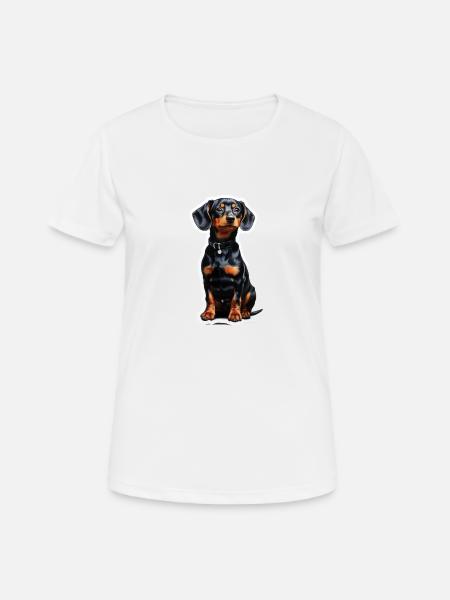 Dackel - Frauen T-Shirt atmungsaktiv - Weiß