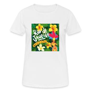 Samba do Brasil T-shirt - Frauen T-Shirt atmungsaktiv - Weiß - Vorne - AI Model Female 172 dark (172cm)