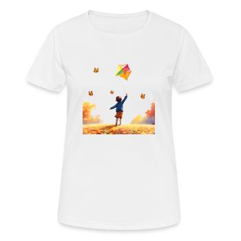 Les enfants passent du temps à apprendre et à découvrir - T-shirt respirant Femme - blanc - Devant - AI Model Female 172 dark (172cm)
