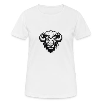 Buffalo Elegance - Women's Breathable T-Shirt - white - Front - AI Model Female 172 dark (172cm)
