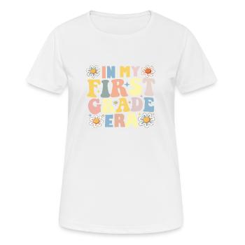 Lehrerschüler 1. Klasse in meiner ersten Klasse Ära - Frauen T-Shirt atmungsaktiv - Weiß - Vorne - AI Model Female 172 dark (172cm)