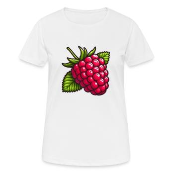 Large Leafy Raspberry - Women's Breathable T-Shirt - white - Front - AI Model Female 172 dark (172cm)