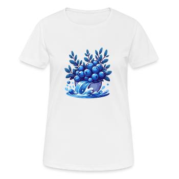 Myrtilles vague bol d'énergie - T-shirt respirant Femme - blanc - Devant - AI Model Female 172 dark (172cm)