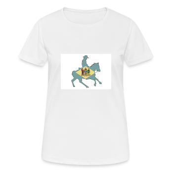 Delaware State Flag Cowboy - Women's Breathable T-Shirt - white - Front - AI Model Female 172 dark (172cm)