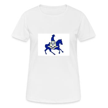 Connecticut State Flag Cowboy - Women's Breathable T-Shirt - white - Front - AI Model Female 172 dark (172cm)