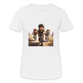 Une enfance heureuse et insouciante - T-shirt respirant Femme - blanc - Devant - AI Model Female 172 dark (172cm)