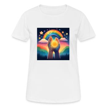 Wir sind alle einzigartig - Frauen T-Shirt atmungsaktiv - Weiß - Vorne - AI Model Female 172 dark (172cm)