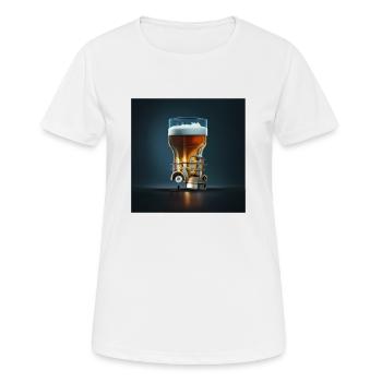 Beer engine - Women's Breathable T-Shirt - white - Front - AI Model Female 172 dark (172cm)