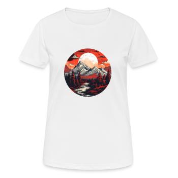 Montagnes de minuit - T-shirt respirant Femme - blanc - Devant - AI Model Female 172 dark (172cm)