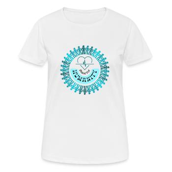 Défendez l’humanité - T-shirt respirant Femme - blanc - Devant - AI Model Female 172 dark (172cm)