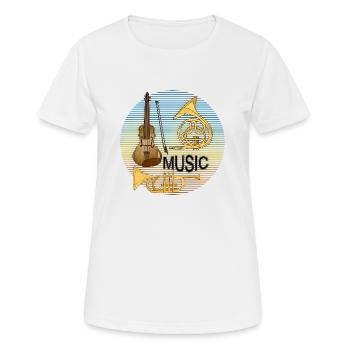 Musikinstrumente - Frauen T-Shirt atmungsaktiv - Weiß - Vorne - AI Model Female 172 dark (172cm)