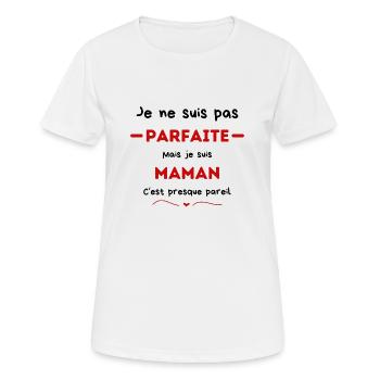 Excellent cadeau pour la fête des mères - T-shirt respirant Femme - blanc - Devant - AI Model Female 172 dark (172cm)