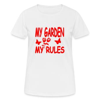 Garten - Frauen T-Shirt atmungsaktiv - Weiß - Vorne - AI Model Female 172 dark (172cm)