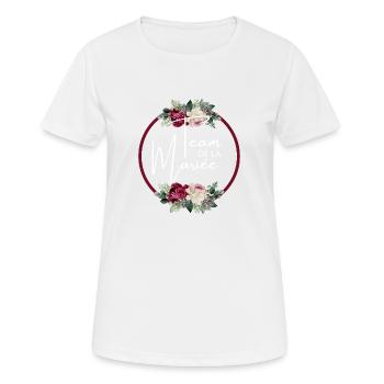 Blumenbrautgespann - passendes T-Shirt - Frauen T-Shirt atmungsaktiv - Weiß - Vorne - AI Model Female 172 dark (172cm)