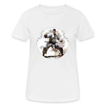 Karate can improve concentration - Women's Breathable T-Shirt - white - Front - AI Model Female 172 dark (172cm)