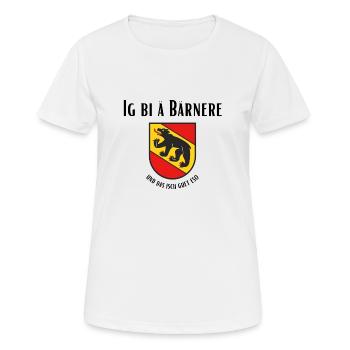 Ig bi ä Bärnere - Frauen T-Shirt atmungsaktiv - Weiß - Vorne - AI Model Female 172 dark (172cm)