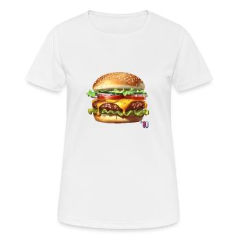 J’adore HAMburger - T-shirt respirant Femme - blanc - Devant - AI Model Female 172 dark (172cm)