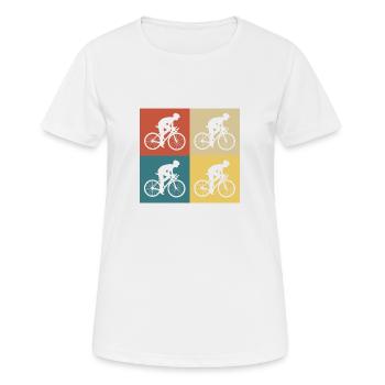 vélo vintage rétro - T-shirt respirant Femme - blanc - Devant - AI Model Female 172 dark (172cm)