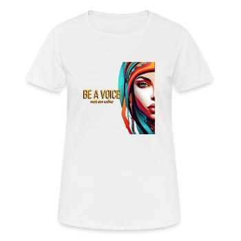 Sei eine Stimme - Frauen T-Shirt atmungsaktiv - Weiß - Vorne - AI Model Female 172 dark (172cm)