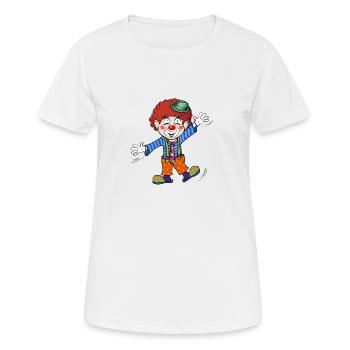 Clown - T-shirt respirant Femme - blanc - Devant - AI Model Female 172 dark (172cm)