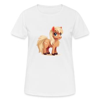 L’amour Haflinger dans le style kawaii - T-shirt respirant Femme - blanc - Devant - AI Model Female 172 dark (172cm)
