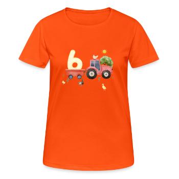 6th Anniversary Farm Agriculture - Women's Breathable T-Shirt - neon orange - Front - AI Model Female 172 dark (172cm)