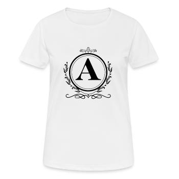 Buchstabe A Dekoration - Frauen T-Shirt atmungsaktiv - Weiß - Vorne - AI Model Female 172 dark (172cm)
