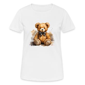 Plüschbären sind Kindheitserinnerungen - Frauen T-Shirt atmungsaktiv - Weiß - Vorne - AI Model Female 172 dark (172cm)