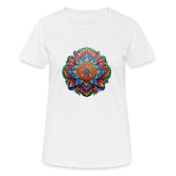 Mandala - T-shirt respirant Femme - blanc - Devant - AI Model Female 172 dark (172cm)